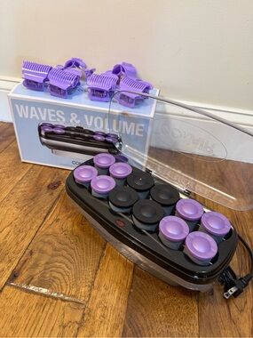 Hot Curlers Conair Waves & Volume Heated Curling Hot Rollers with clips